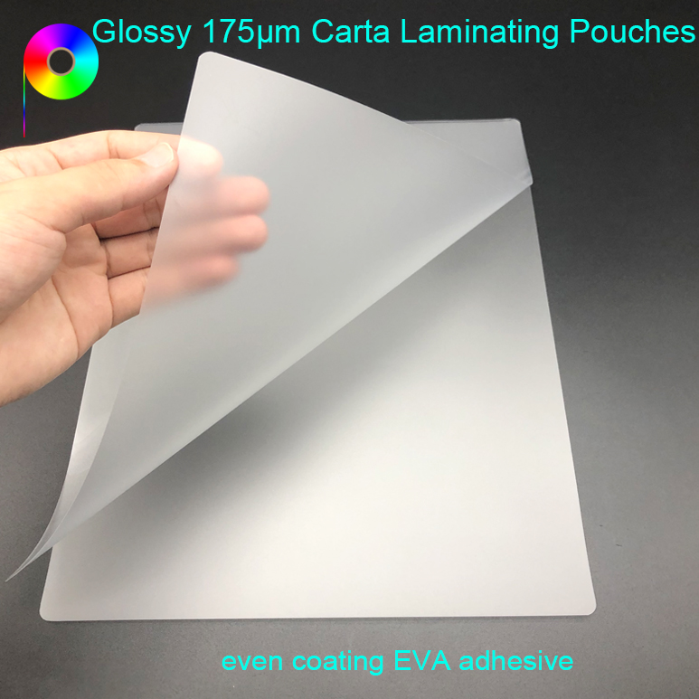7 mil 175mic Heat Seal Glossy Carta / Letter Size Thermal Laminating Pouches 9" x 11.5"
