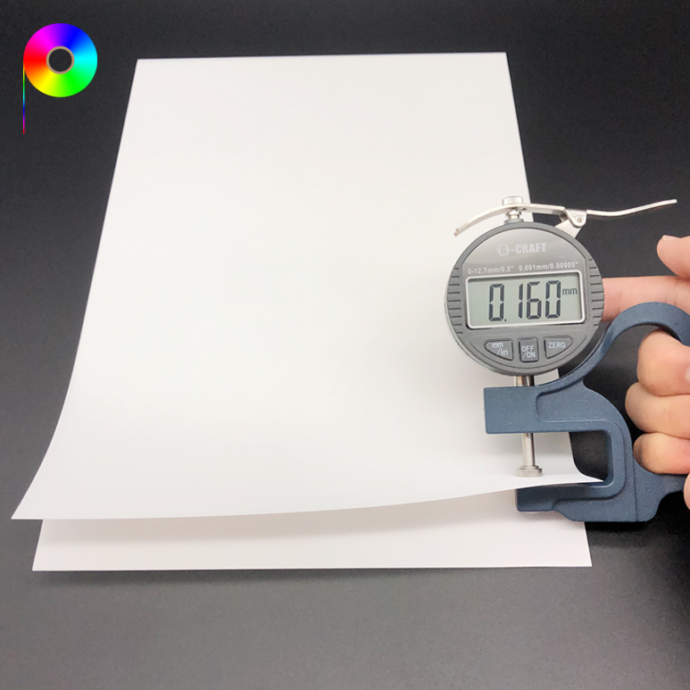 Both sides Printable A4 160micron Porcelain White Color PET Medical Film for Laser Printing