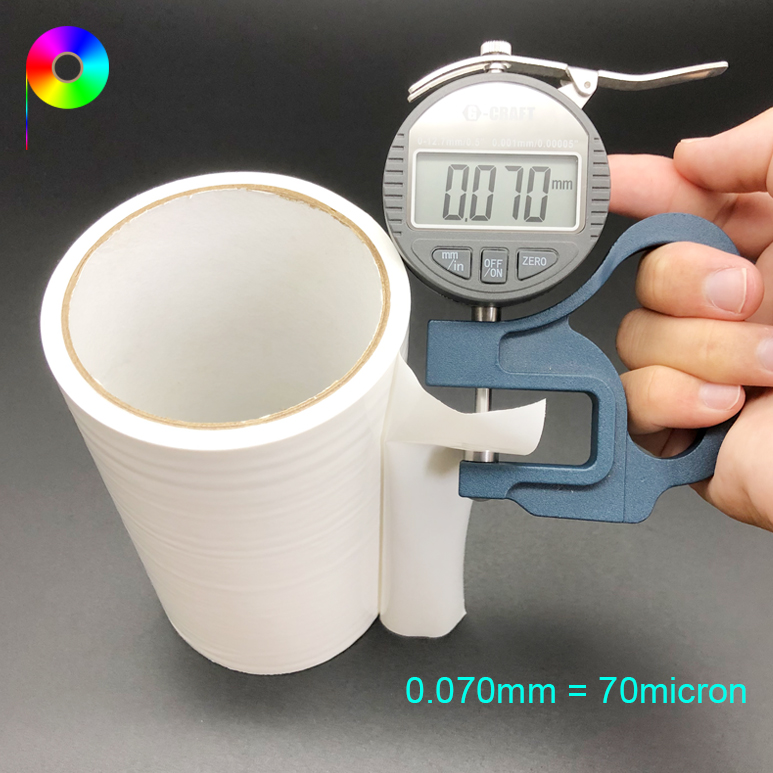 70 micron 600 g/25mm High Adhesion Printable PE Milky White Protective Film Roll