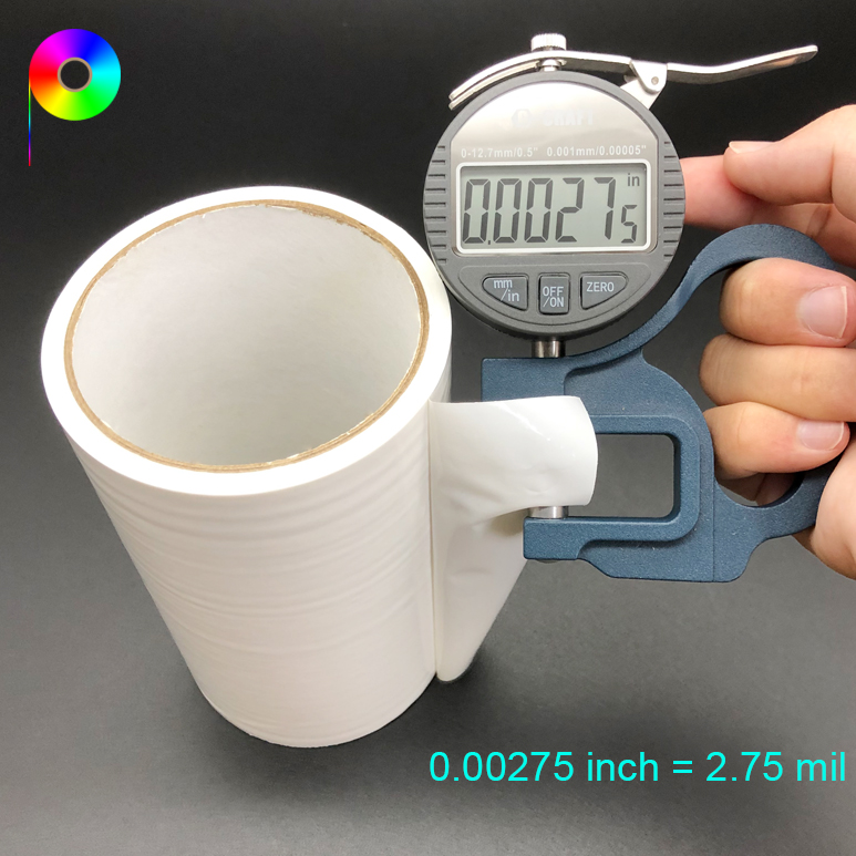 70 micron 600 g/25mm High Adhesion Printable PE Milky White Protective Film Roll