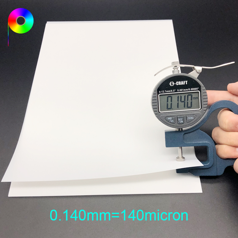 140micron 5.5mil 190GSM Reverse Printing Backlit Print Film for Water Based Die ink or Pigment Ink