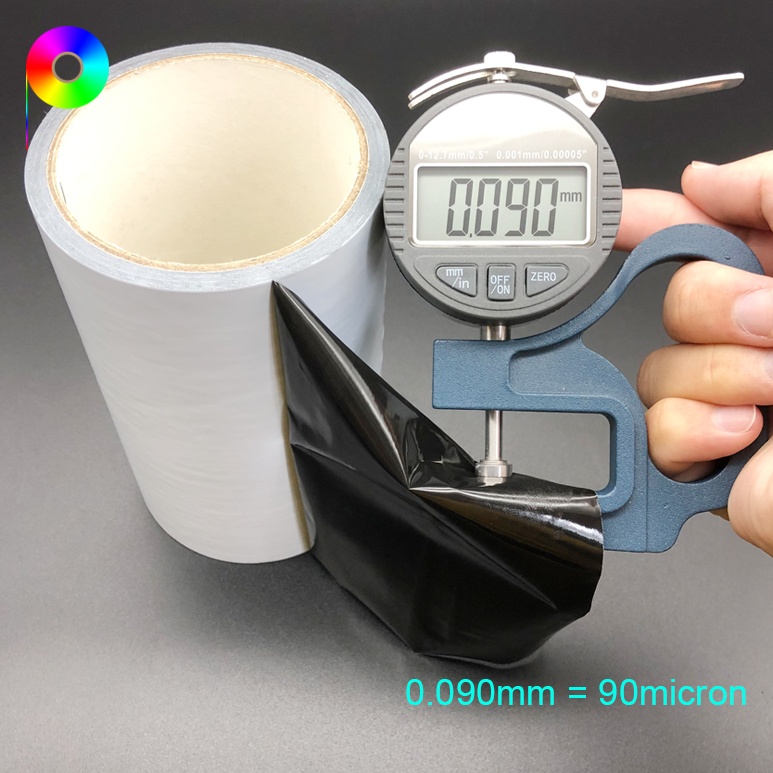 OEM Supported 90 micron 600 g/25mm PE Plastic Black and White Window Protective Film