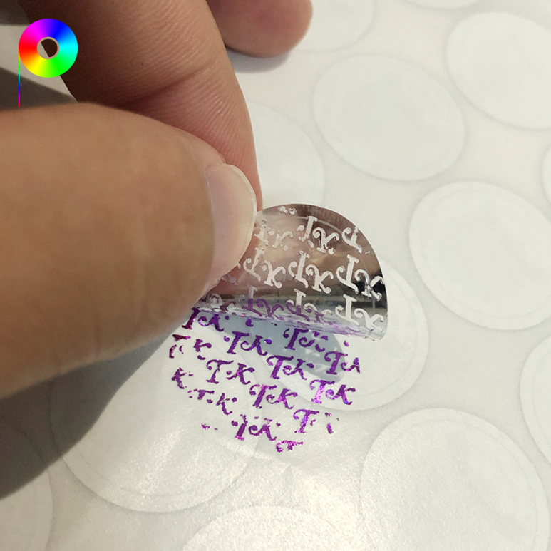 Customized Tamper-evident Sticker with Custom Hologram Effect for Anti-fake Seal Warranty