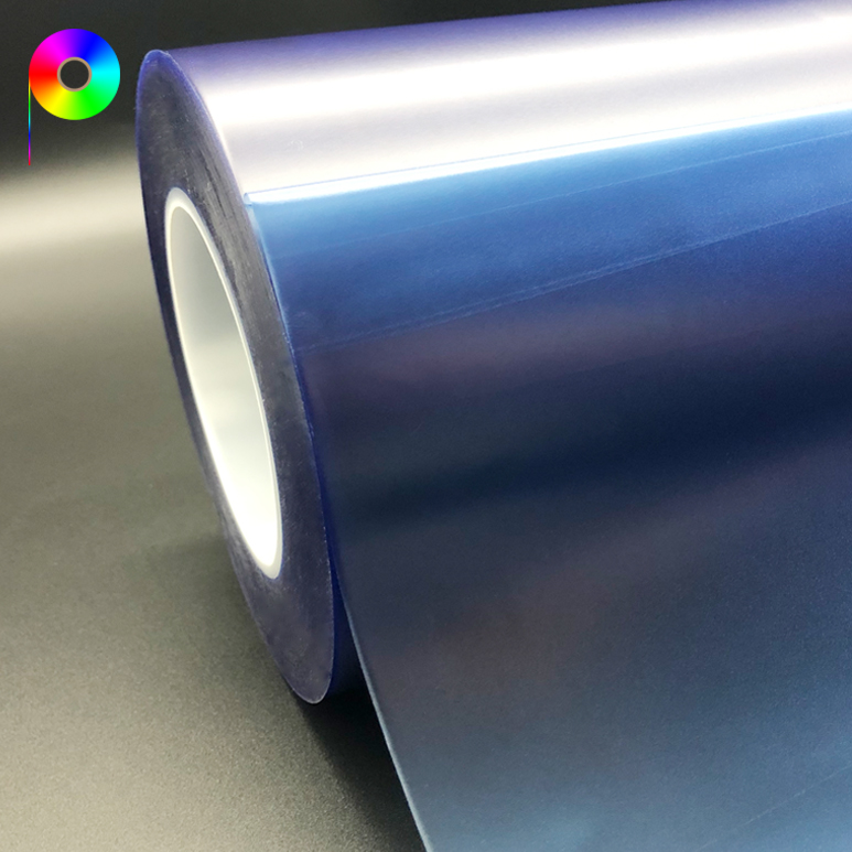 85micron Sandblasting Appearance Self-adhesive Blue Color PVC Protective Film Roll