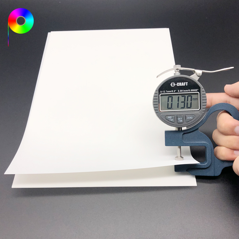 Double Sides Printable Laser Grade 130μm A4 Size Porcelain White PET Medical Printing Film