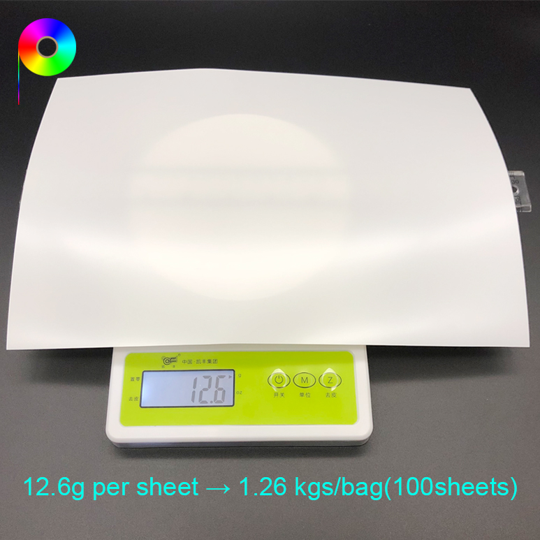 155μm 6.1 mil 8.3“×11.7” A4 Size Porcelain White Inkjet Grade PET Medical Film for Printing