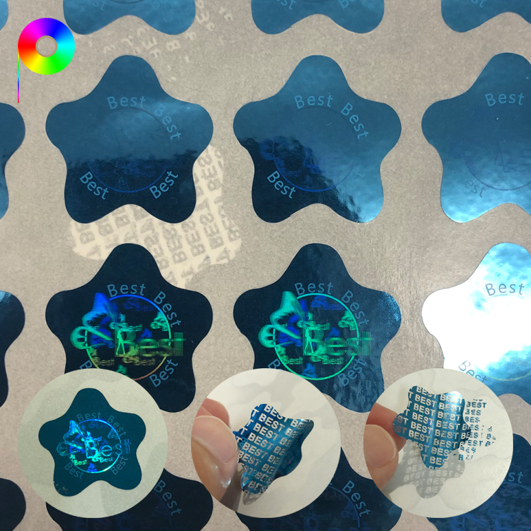 Customized Tamper-evident Sticker with Custom Hologram Effect for Anti-fake Seal Warranty