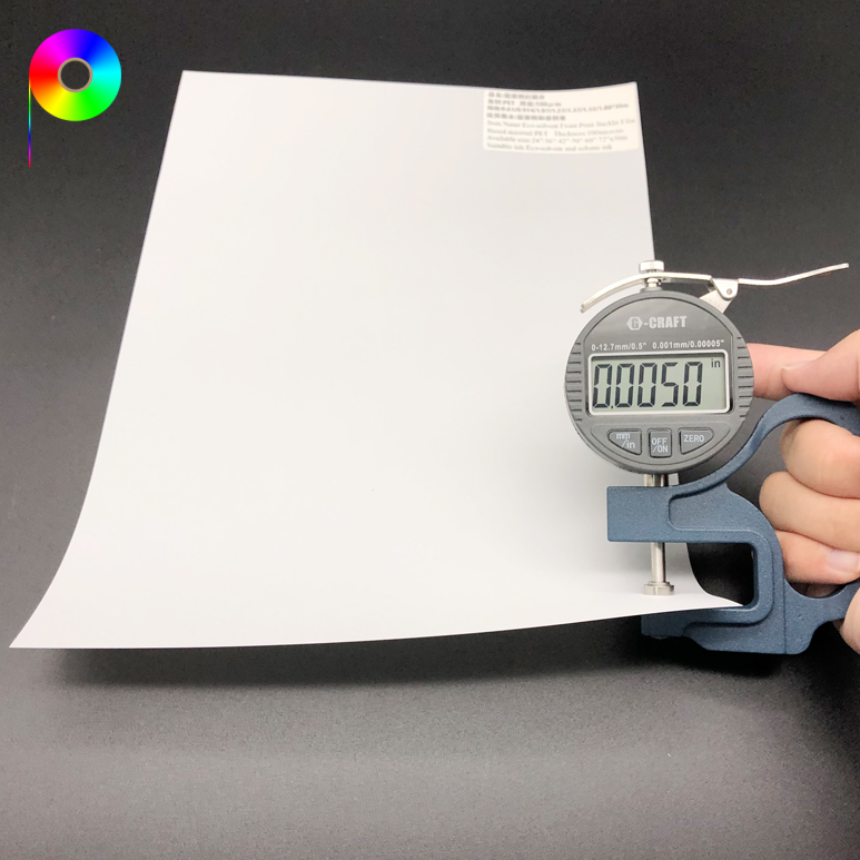 5mil solvent front printing backlit film 130micron Outdoor Displaying and Advertising Eco-solvent Front Printing Backlit Film