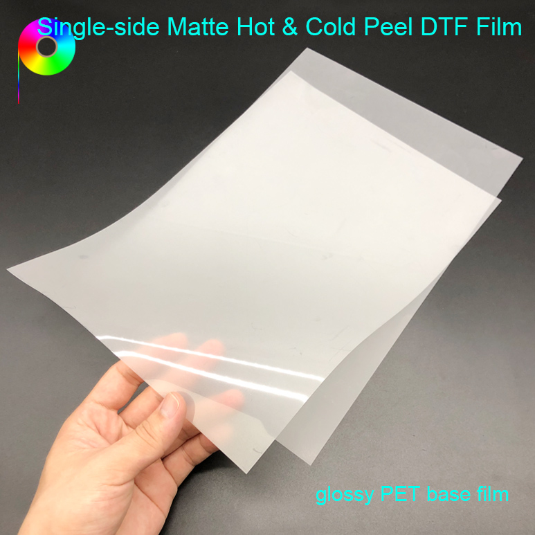 A4 Size Hot and Cold Peeling Single Matte Inkjet Printing DTF PET Film
