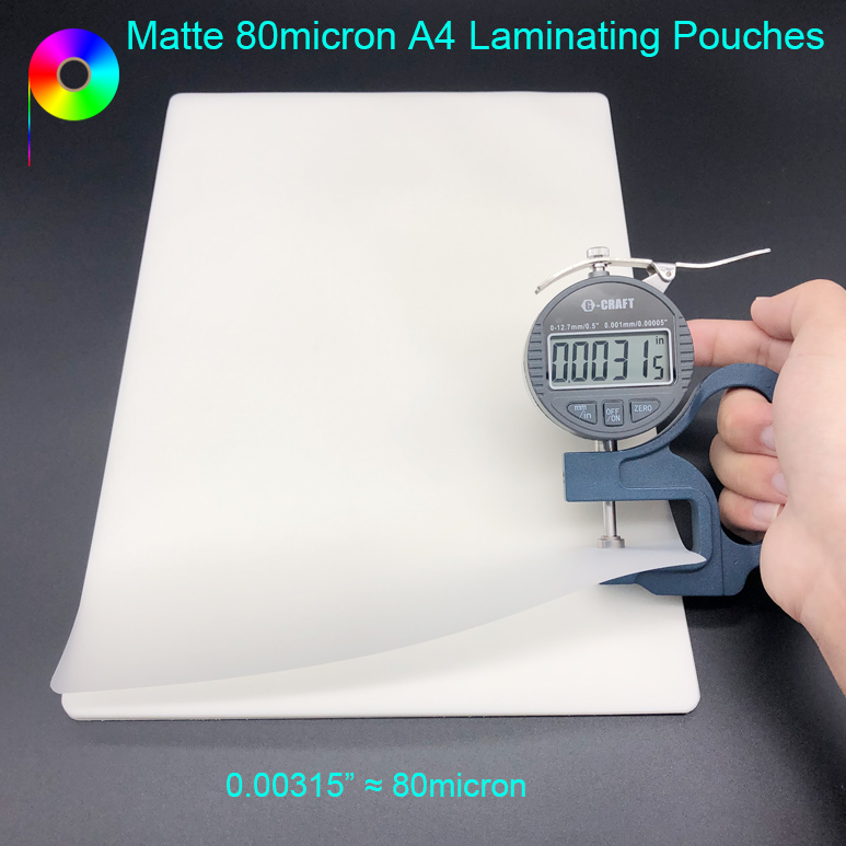 80μm A4 Size 216mm*303mm Matte Polyester Thermal laminating Film for Pouch Laminator