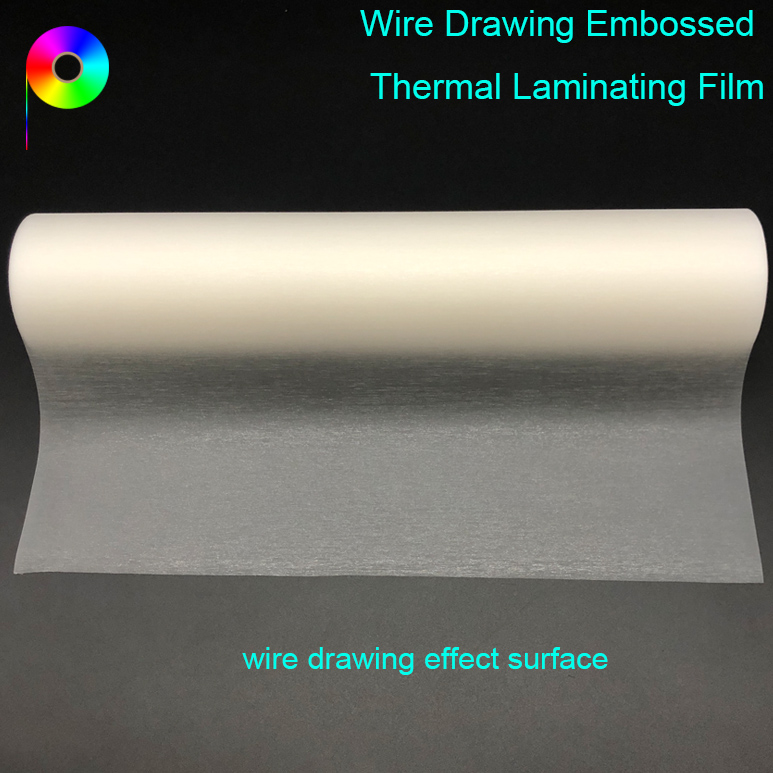 Transparent Wire Drawing Embossed Thermal Laminating Film for Prints Lamination