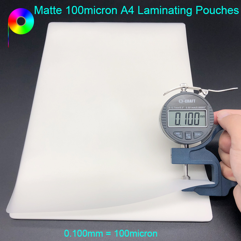 100micron matt laminating pouches Free Sample 100micron A4 PET Plastic Matt Laminating Pouches for Document Lamination