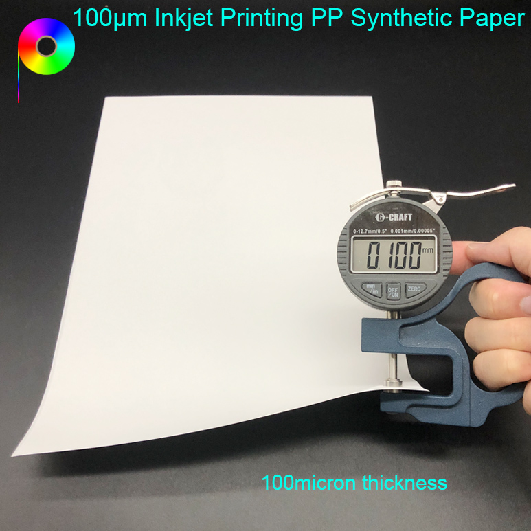 100micron thickness 100micron Single-Side Coated PP Synthetic Paper for Inkjet Printing