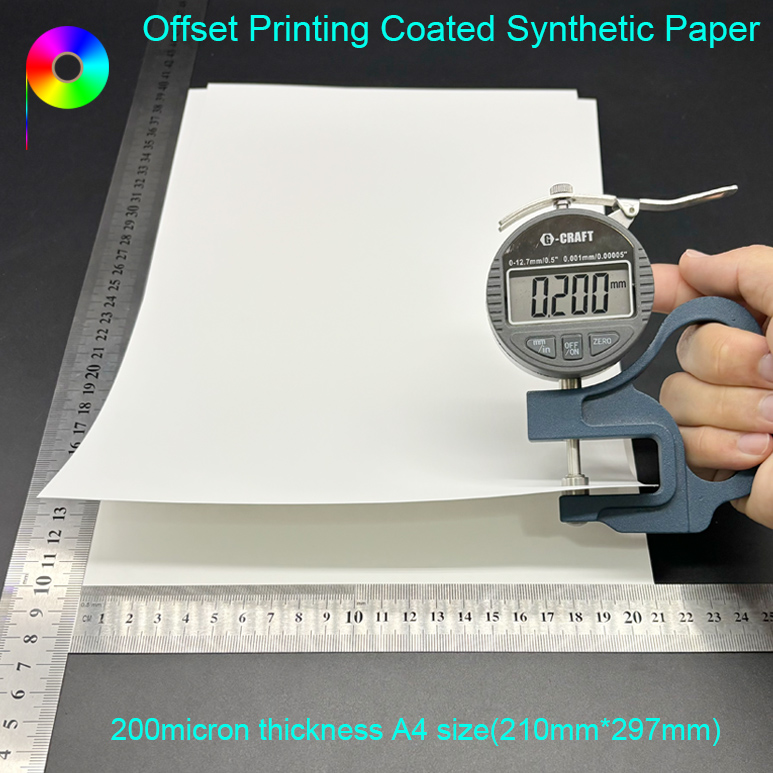 200micron 140GSM A4 Size Double Sides Matte Offset Printing Coated Synthetic Paper