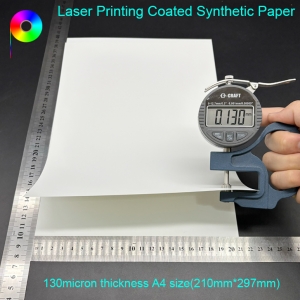 130micron A4 Size Both Sides Matte White Finish Laser Printing Synthetic Paper