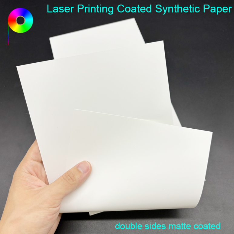 150μm 6*12" Waterproof White Matte Double Sides Laser Printable PET Synthetic Paper
