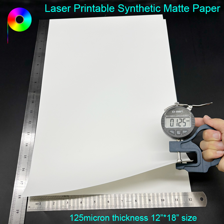 Tearproof 5mil 12"*18" Both Side Laser Printable Synthetic Matte Paper
