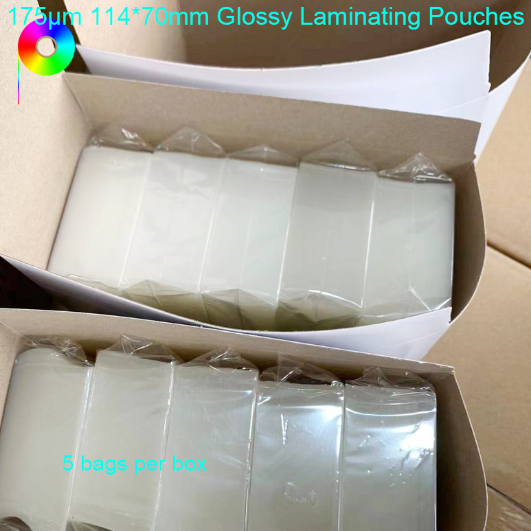 175micron 7mil Long Side Opening Laminating Pouches Size 2-3/4"x4-1/2"(70x114mm)