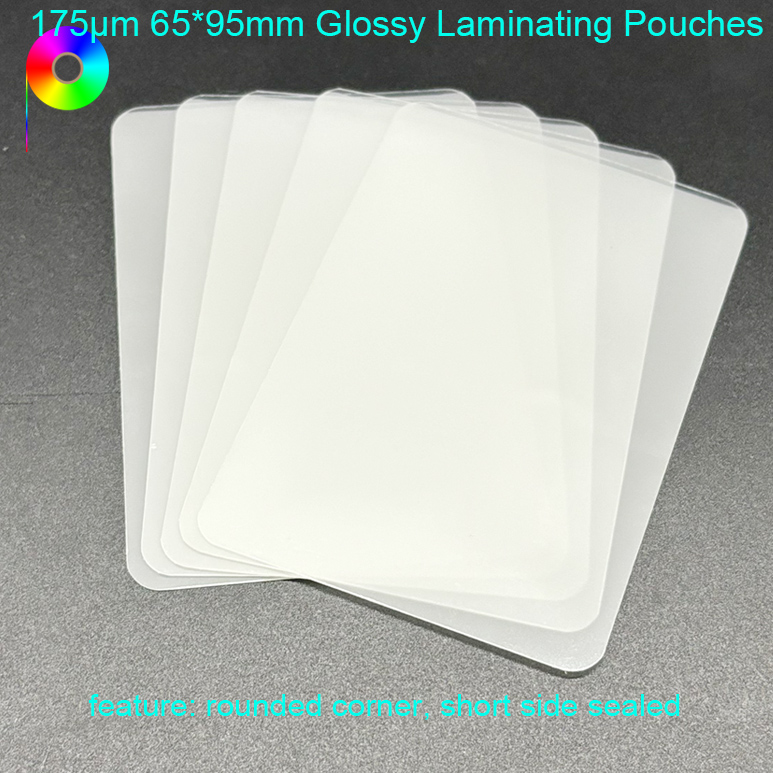 175micron 65*95mm Hot Melt EVA Adhesive Glossy Pouch Lamination Film
