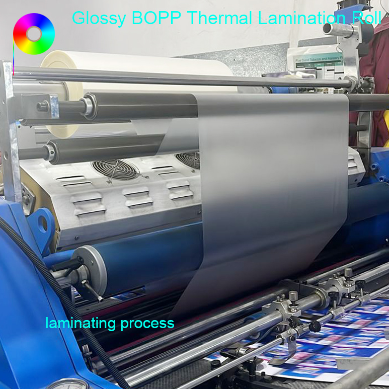 19micron Glossy BOPP Thermal Lamination Roll For Paper Box Lamination