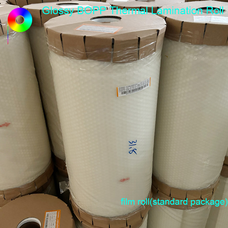 19micron Glossy BOPP Thermal Lamination Roll For Paper Box Lamination