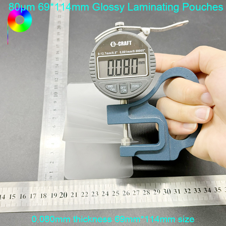 80micron 69mm*114mm Glossy Laminating Pouches for Holy Prayer Cards