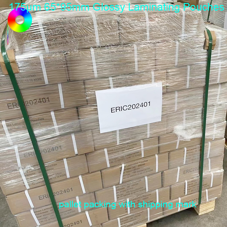 175micron 65*95mm Hot Melt EVA Adhesive Glossy Pouch Lamination Film