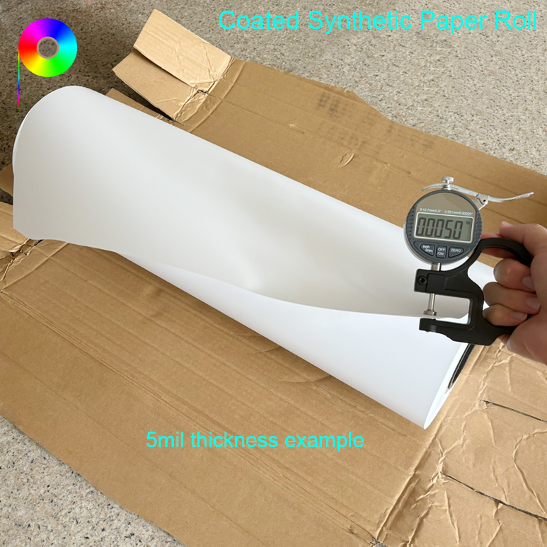 5mil Hot Fuser Stable Synthetic Paper Roll For Large Format Laser Machine