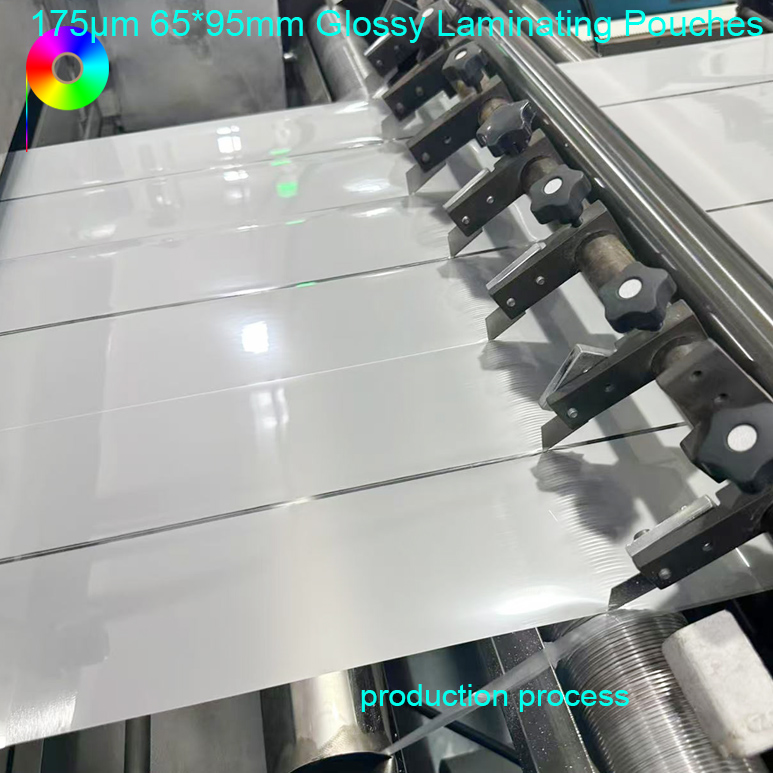 175micron 65*95mm Hot Melt EVA Adhesive Glossy Pouch Lamination Film