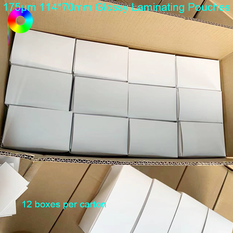 175micron 7mil Long Side Opening Laminating Pouches Size 2-3/4"x4-1/2"(70x114mm)