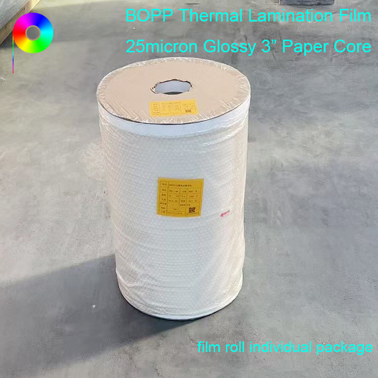 25 micron Commercial Offset Prints Purpose Thermal Gloss BOPP Film for Hot Laminating