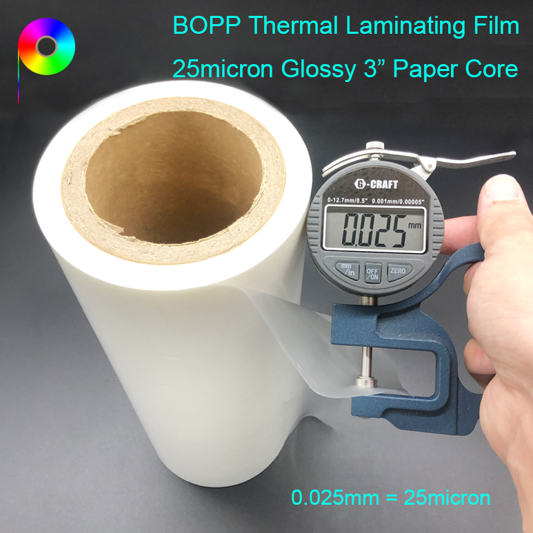25 micron Commercial Offset Prints Purpose Thermal Gloss BOPP Film for Hot Laminating