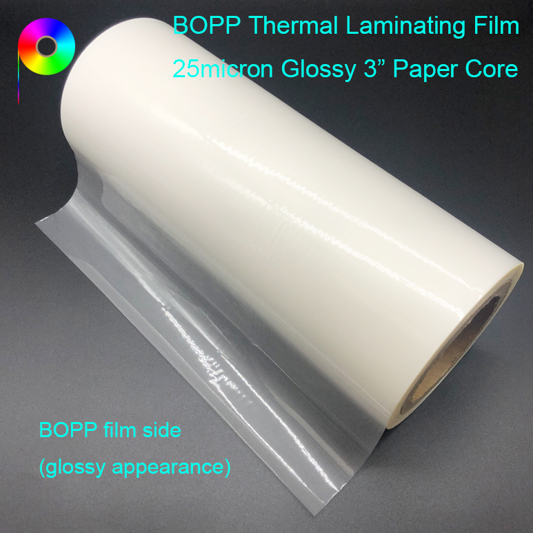 25 micron Commercial Offset Prints Purpose Thermal Gloss BOPP Film for Hot Laminating
