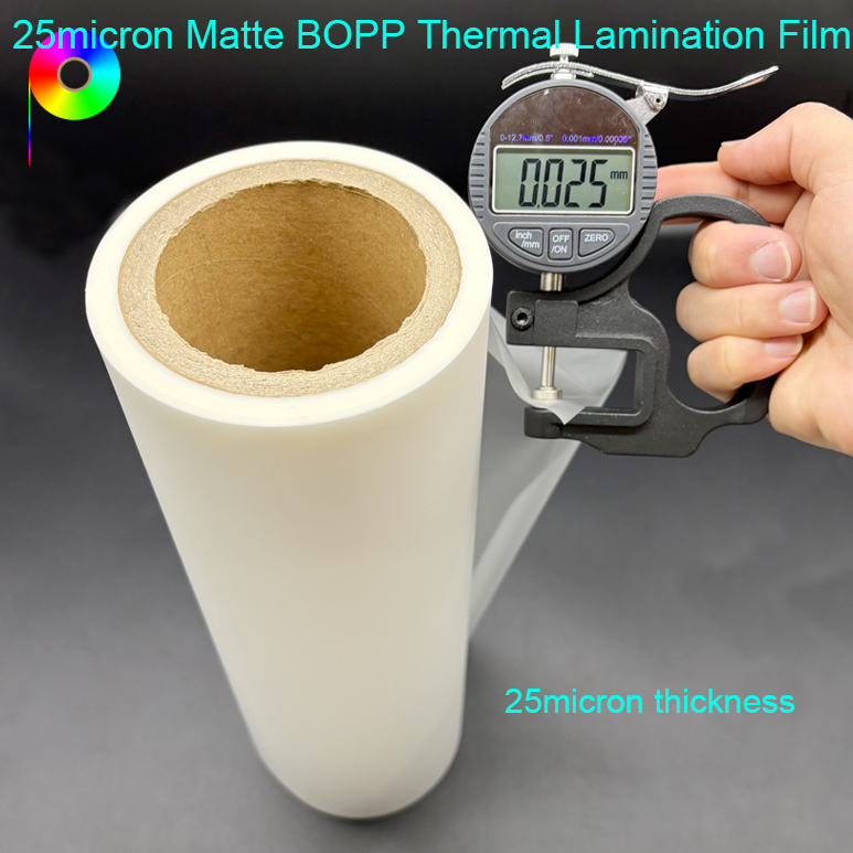 Free Sample 25micron 3inch Core Custom Width Matte BOPP Thermal Laminating Film