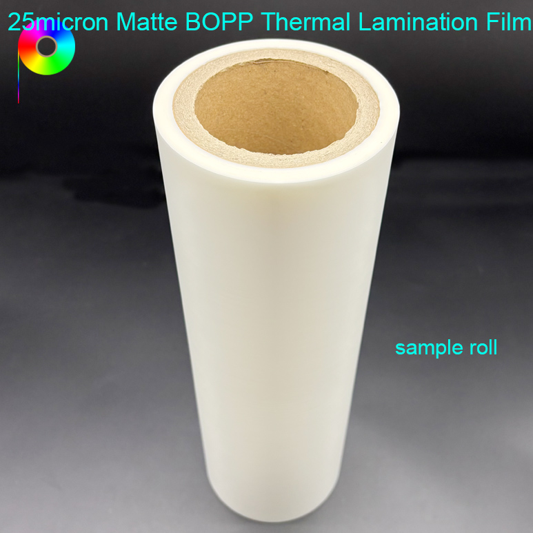 Free Sample 25micron 3inch Core Custom Width Matte BOPP Thermal Laminating Film