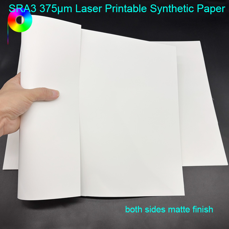 375micron SRA3 Both Sides Laser Printable Synthetic Paper Sheet for Plastic Card Making