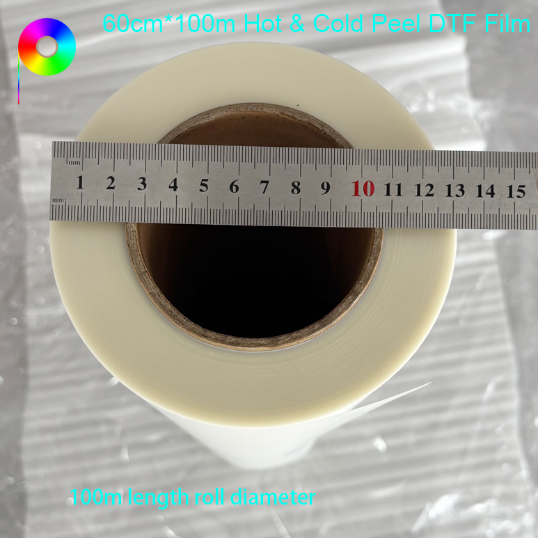 Premium Quality 60cm*100m Hot&Cold Peel Both Sides Matte DTF Film