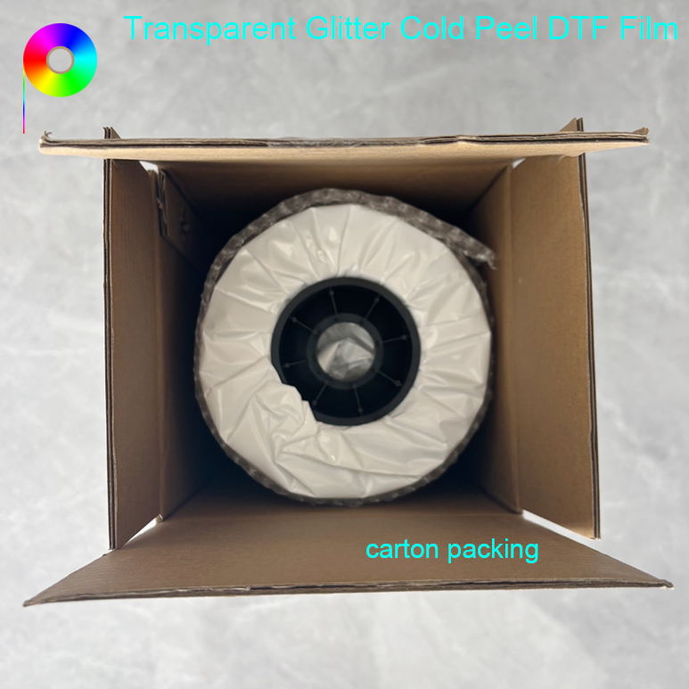 60cm Cold Peel Glitter DTF Transfer Film Roll for Custom Garments