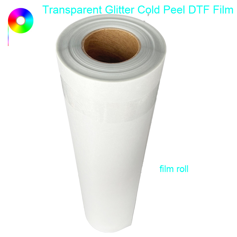 60cm Cold Peel Glitter DTF Transfer Film Roll for Custom Garments