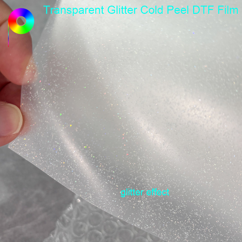 60cm Cold Peel Glitter DTF Transfer Film Roll for Custom Garments