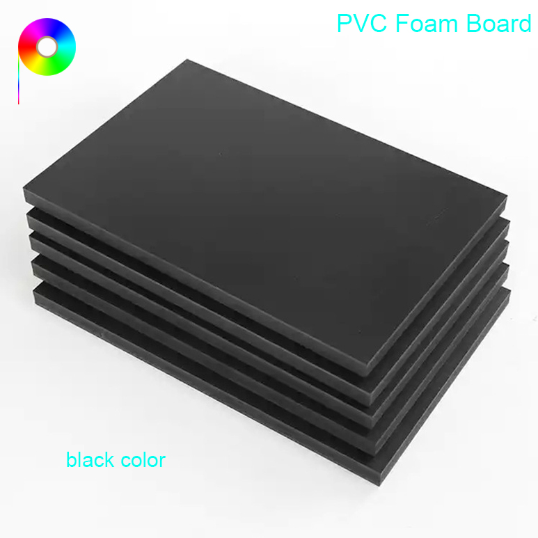 black color PVC Foam Board Standard/Custom Size 2~30mm Thickness 0.35~0.8 Density PVC Foam Board China Supplier