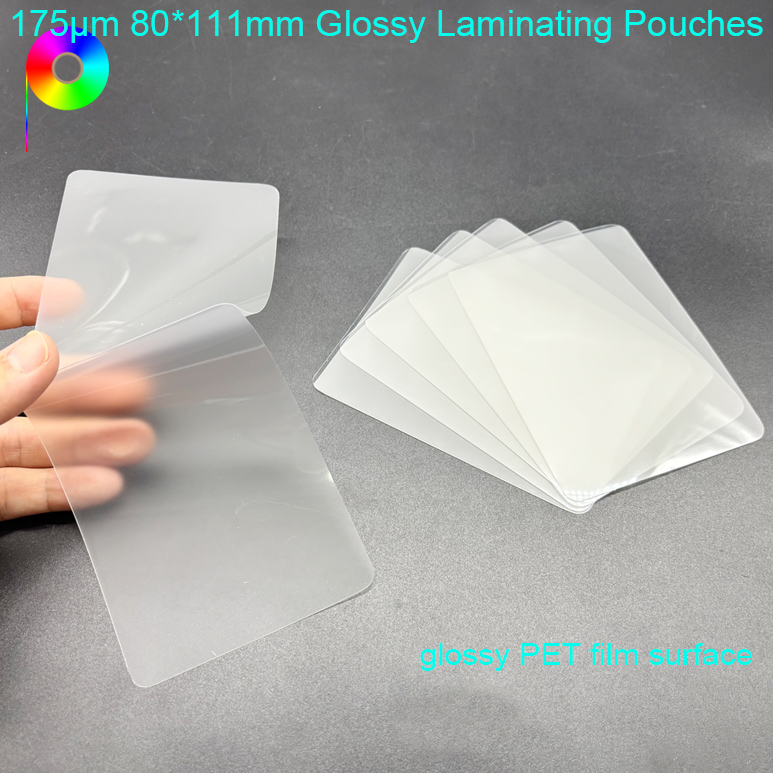 175μm 80*111mm Size Glossy Laminating Pouches For Price Tag Lamination