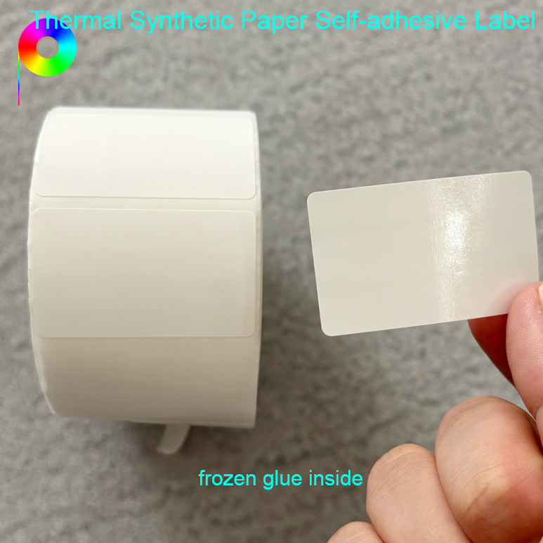 Frozen Glue Direct Thermal Printing Die-Cut Blank Synthetic Paper Label