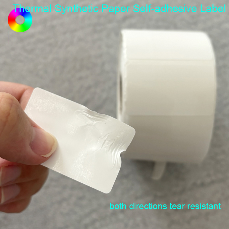 Frozen Glue Direct Thermal Printing Die-Cut Blank Synthetic Paper Label