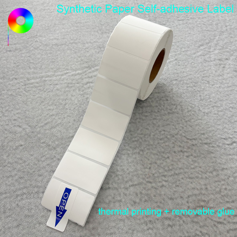 Removable Glue Thermal Printing Self-Adhesive Synthetic Paper Label