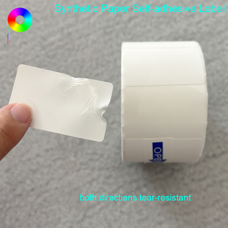 Removable Glue Thermal Printing Self-Adhesive Synthetic Paper Label